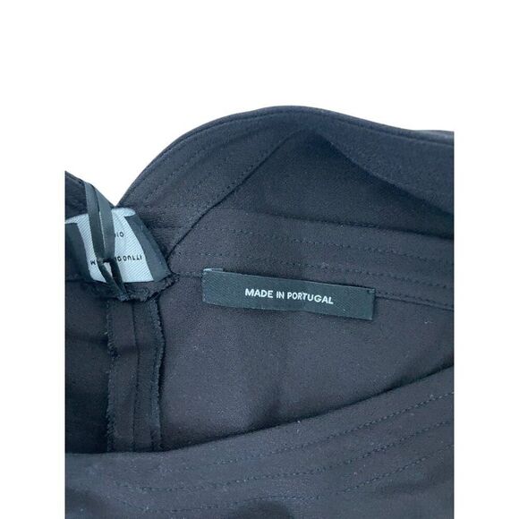 Massimo Dutti Womens Midi Dress XS Brown Gathered Detail Slit 9225/952 NWT - Picture 4 of 16